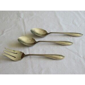 Oneida Stainless ARBOR / AMERICAN HARMONY Serving Lot Solid Spoon Meat Fork